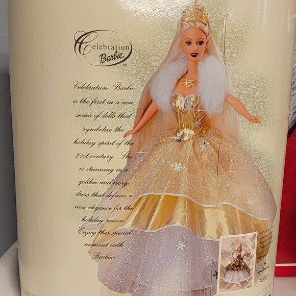 BARBIE Doll Gold Celebration 2000 Edition with Ornament New in Box - Picture 7 of 14